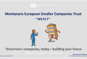 Still from the Montanaro European Smaller Companies Trust investor video.
