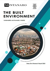 Modern buildings representing investment themes in the built environment.